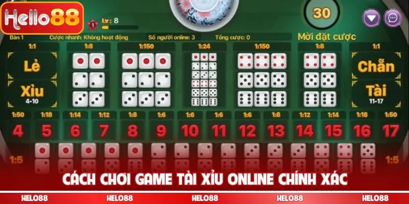 Cách chơi game tài xỉu online chính xác