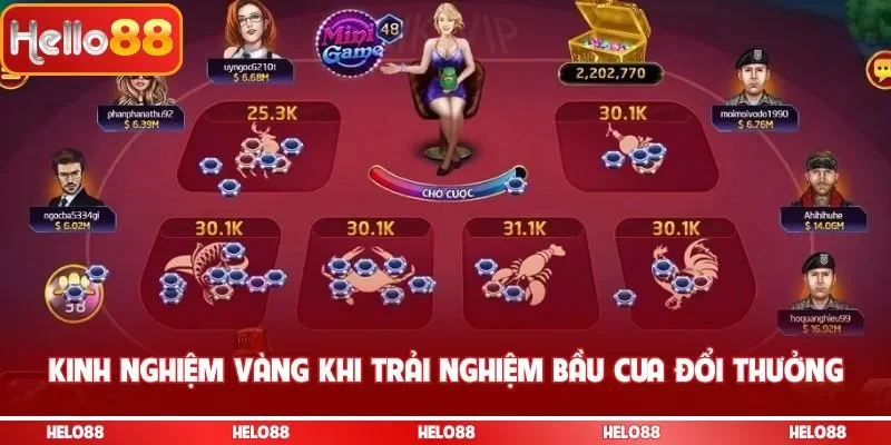 Kinh nghiệm vàng khi trải nghiệm Bầu cua đổi thưởng