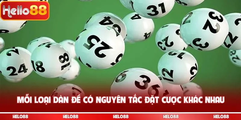 Mỗi loại dàn đề có nguyên tắc đặt cược khác nhau